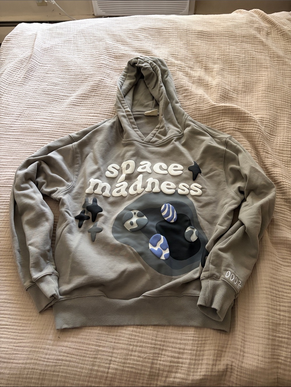 Space Madness Graphic Hoodie - Gray